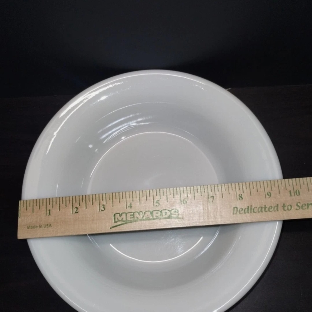 Vintage White CORNING WARE Smooth Uranium Infused Milk Glass Bowl 1951